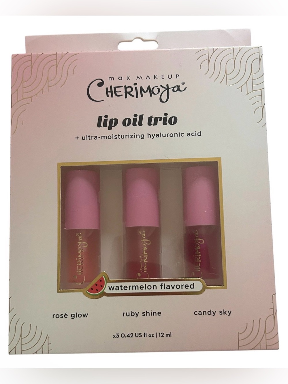 Cherimoya Watermelon Lip Oil Trio With Hyaluronic Acid